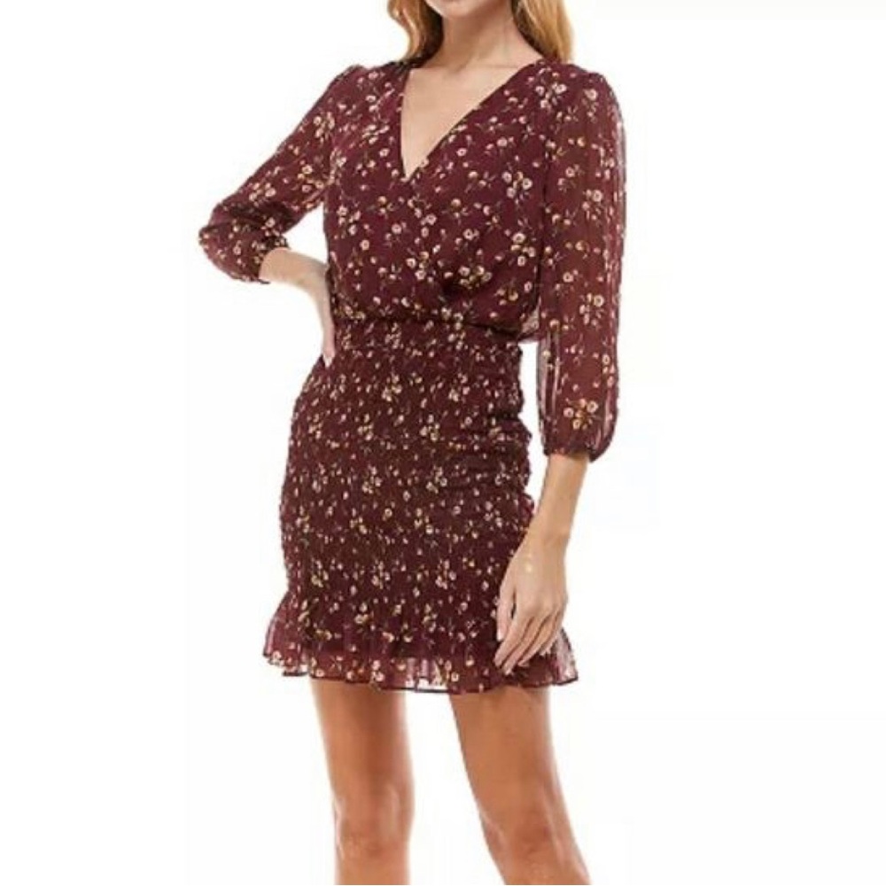 Francesca’s Long Sleeve Floral Dress